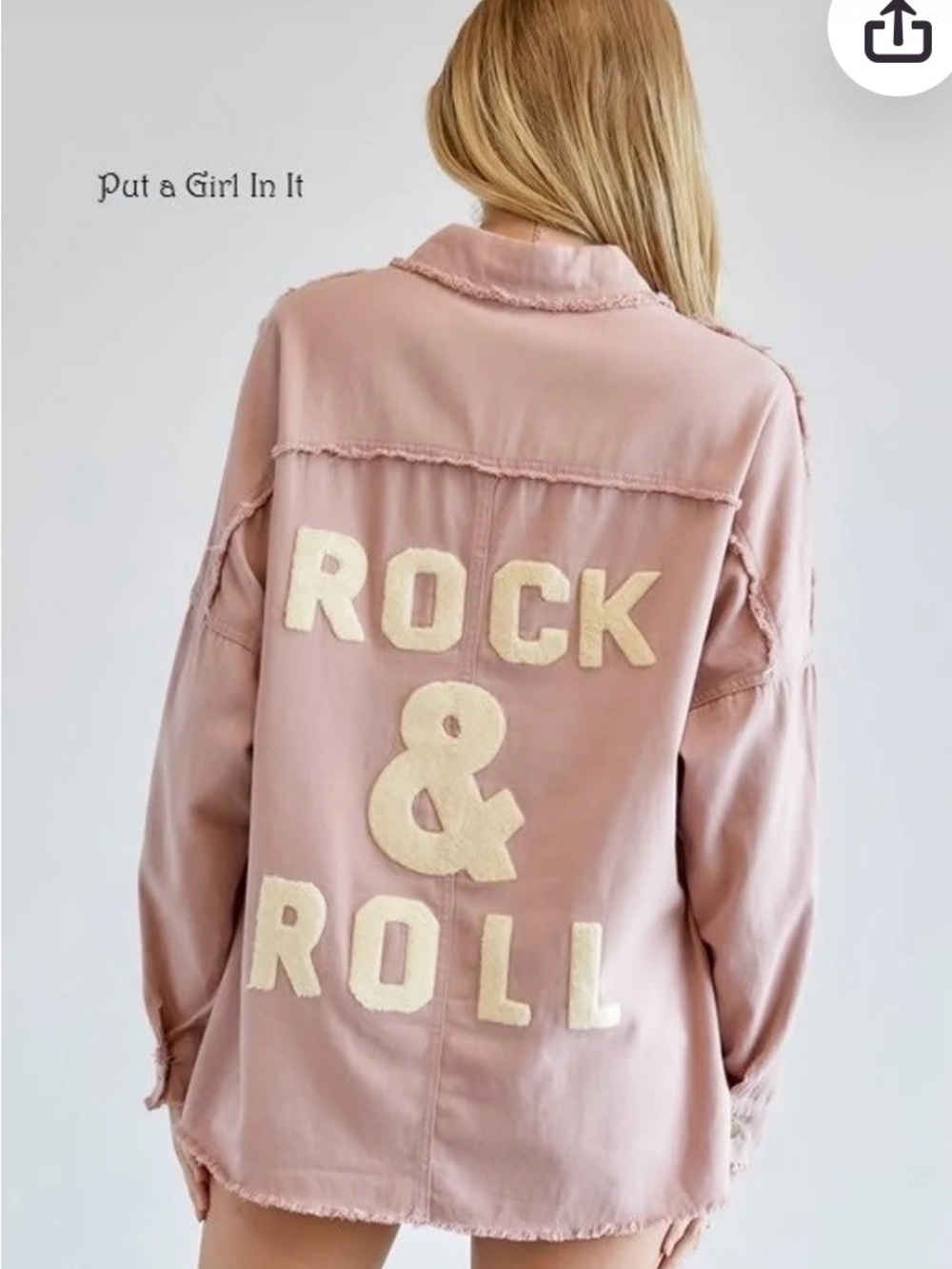 Pink 'Rock & Roll' Davi & Dani shacket